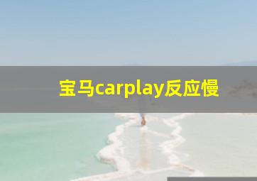 宝马carplay反应慢