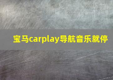 宝马carplay导航音乐就停