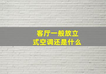 客厅一般放立式空调还是什么