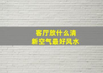 客厅放什么清新空气最好风水