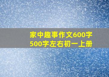 家中趣事作文600字500字左右初一上册