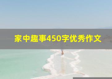 家中趣事450字优秀作文