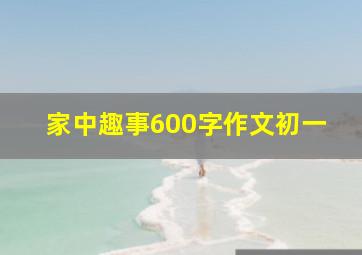 家中趣事600字作文初一