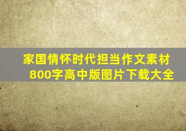 家国情怀时代担当作文素材800字高中版图片下载大全