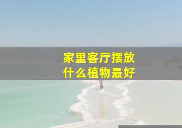 家里客厅摆放什么植物最好