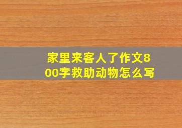 家里来客人了作文800字救助动物怎么写