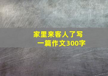 家里来客人了写一篇作文300字