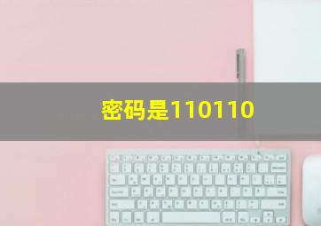 密码是110110