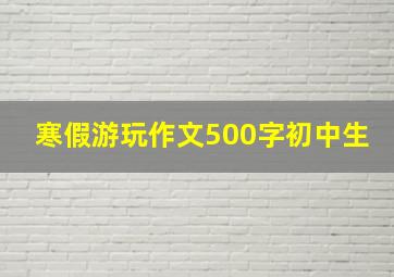 寒假游玩作文500字初中生