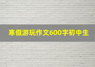 寒假游玩作文600字初中生