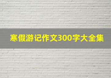 寒假游记作文300字大全集