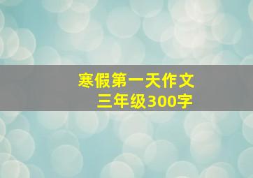 寒假第一天作文三年级300字