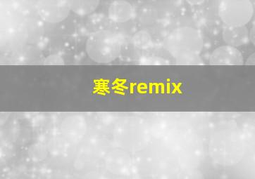 寒冬remix