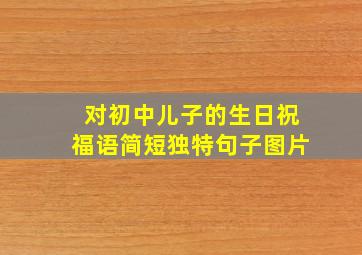 对初中儿子的生日祝福语简短独特句子图片