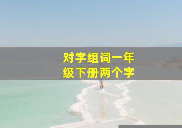 对字组词一年级下册两个字