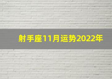 射手座11月运势2022年