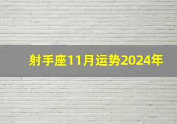 射手座11月运势2024年