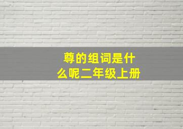 尊的组词是什么呢二年级上册