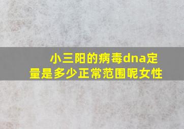 小三阳的病毒dna定量是多少正常范围呢女性