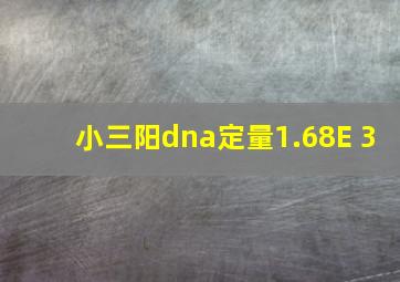 小三阳dna定量1.68E+3