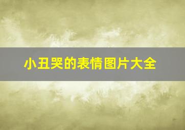 小丑哭的表情图片大全