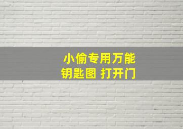 小偷专用万能钥匙图 打开门