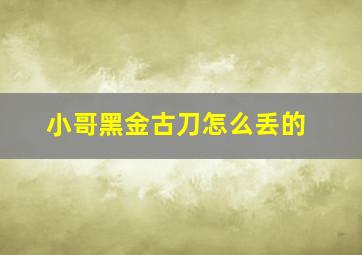 小哥黑金古刀怎么丢的