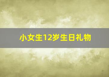 小女生12岁生日礼物