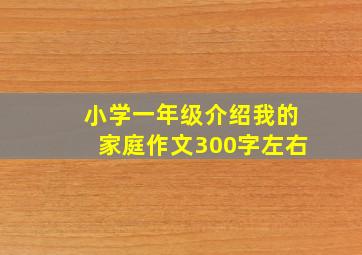 小学一年级介绍我的家庭作文300字左右