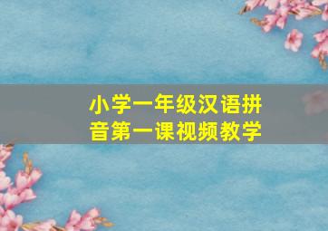 小学一年级汉语拼音第一课视频教学