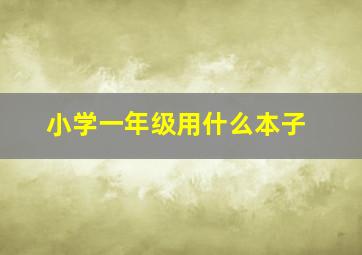 小学一年级用什么本子