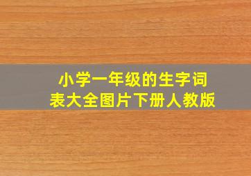 小学一年级的生字词表大全图片下册人教版