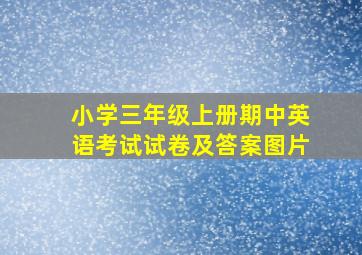 小学三年级上册期中英语考试试卷及答案图片