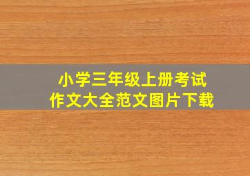 小学三年级上册考试作文大全范文图片下载