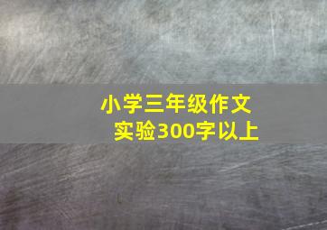 小学三年级作文实验300字以上