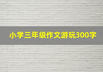 小学三年级作文游玩300字