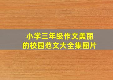 小学三年级作文美丽的校园范文大全集图片