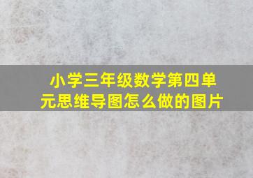 小学三年级数学第四单元思维导图怎么做的图片