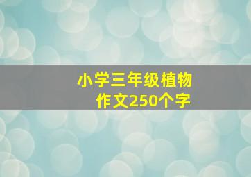 小学三年级植物作文250个字