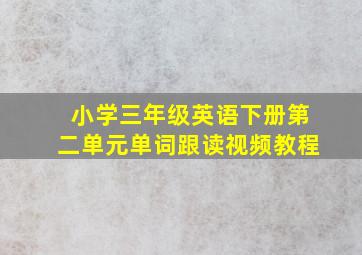 小学三年级英语下册第二单元单词跟读视频教程