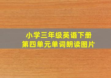 小学三年级英语下册第四单元单词朗读图片