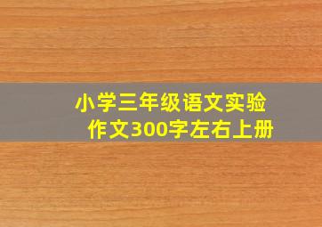 小学三年级语文实验作文300字左右上册