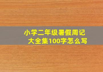 小学二年级暑假周记大全集100字怎么写