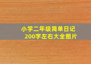 小学二年级简单日记200字左右大全图片