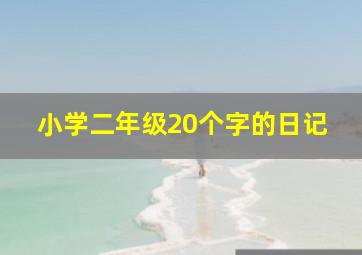 小学二年级20个字的日记