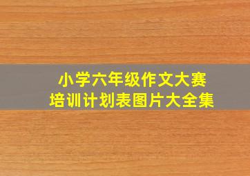 小学六年级作文大赛培训计划表图片大全集