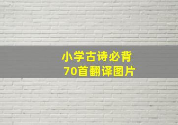 小学古诗必背70首翻译图片