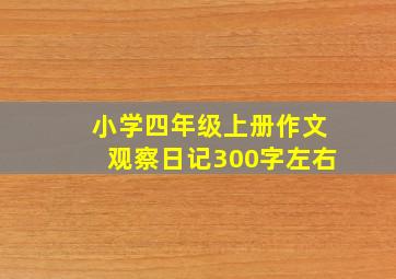 小学四年级上册作文观察日记300字左右