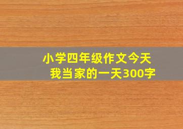 小学四年级作文今天我当家的一天300字