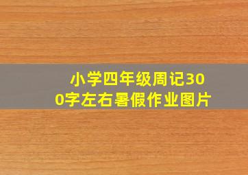 小学四年级周记300字左右暑假作业图片